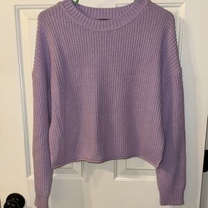 Wild Fable cropped knit swooped neck sweater. Size large.